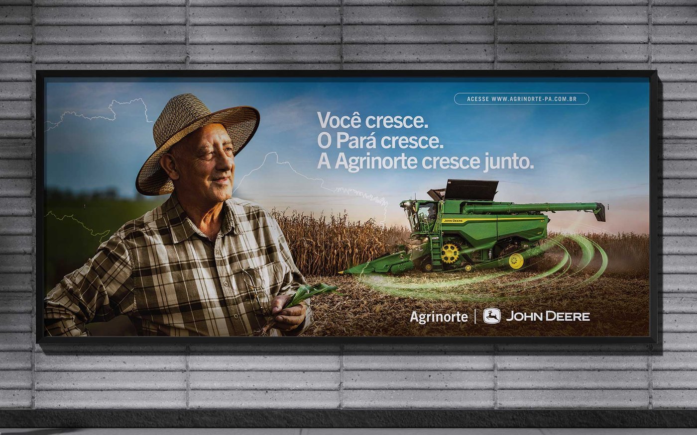 Outdoor da Agrinorte: Você cresce. O Pará cresce. A Agrinorte cresce junto.